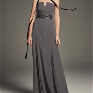 V-Wire Crepe Mermaid Bridesmaid Dress